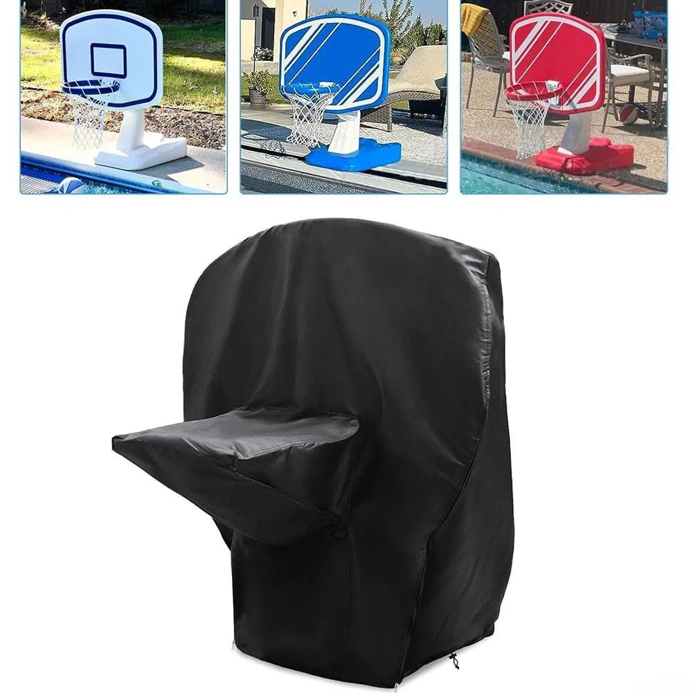 Copertura per canestro da basket, impermeabile, antipolvere, in tessuto, con manici con cerniera, cinghie resistenti al vento, 94 x 61 x 109 cm (600D)