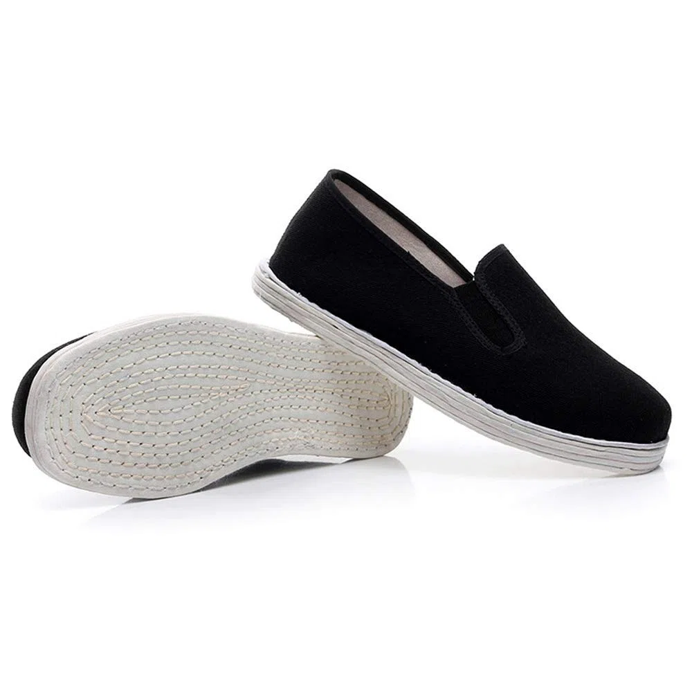 Scarpe Kung Fu con Suola in Cotone, Scarpe Arti Marziali Tai Chi, Pantofole per Tai Chi, Pantofole Chiuse, Cinese Tradizionale di Pechino Scarpe Kung Fu Tai Chi,Unisex Nero