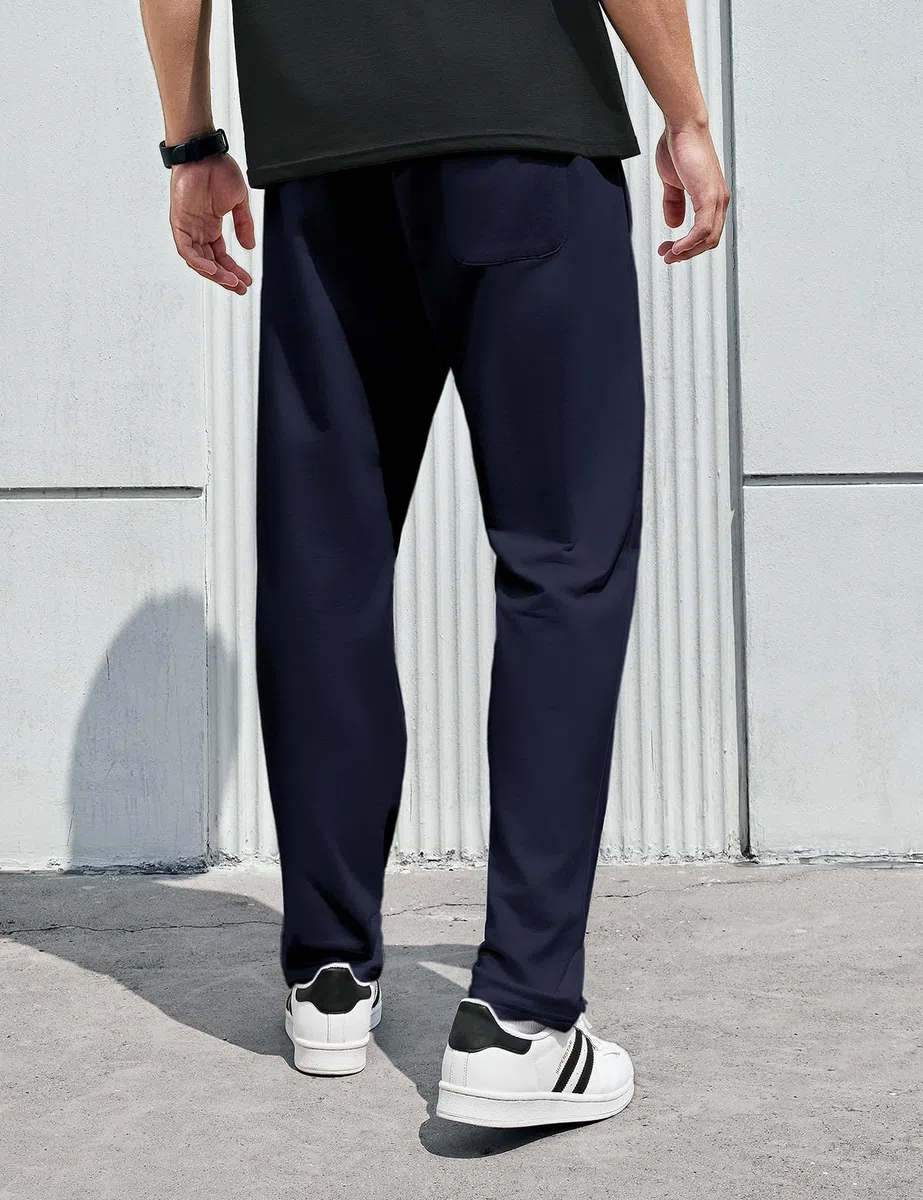 Arjen Kroos Pantaloni Tuta Uomo Cotone Casual, Pantaloni Uomo Elastico Vita con Coulisse da Ampia Pantalone per Relax e Sport