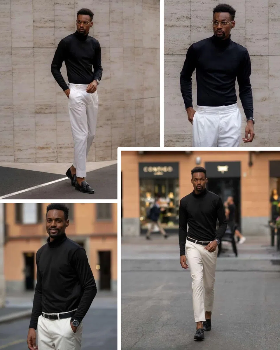 Ekouaer Maglia Termiche da Uomo Invernale Biancheria Intimo Termica a Maniche Lunghe a Collo Alto S-3XL