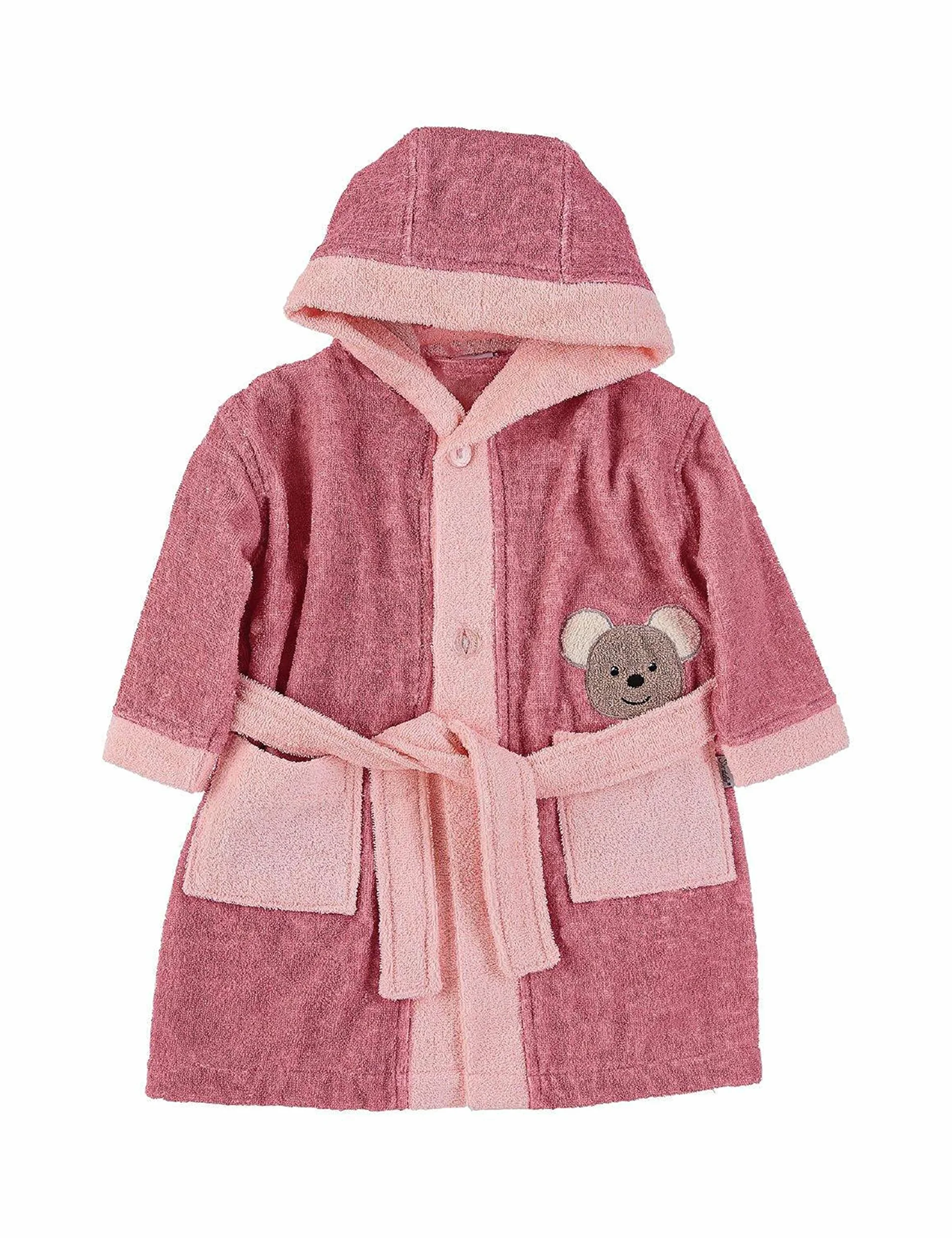 Accappatoio con Cappuccio, Mabel Il Topolino, età: 2-4 Anni, Taglia: 104, Rosa