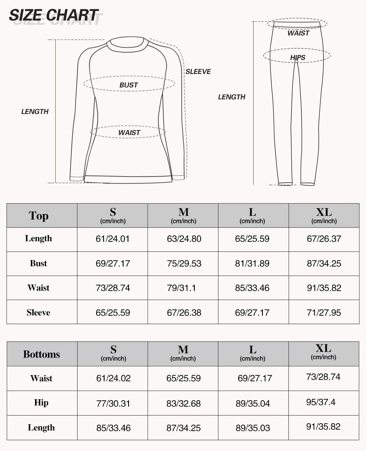 MEETWEE Biancheria Intima Termica Donna Base Layer Set Donna (Pacco da 2)