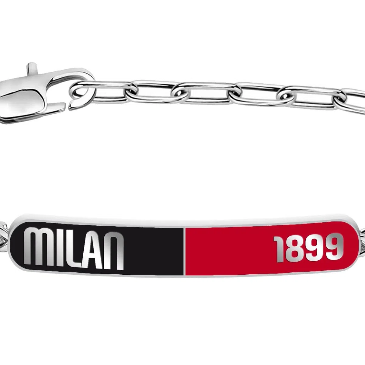 Clondo Bracciale Uomo Donna Milan in Acciaio – Collezione Ufficiale Calcio – Accessorio Elegante e Sportivo con Logo – Idea Regalo per Tifosi – Vari Modelli Disponibili