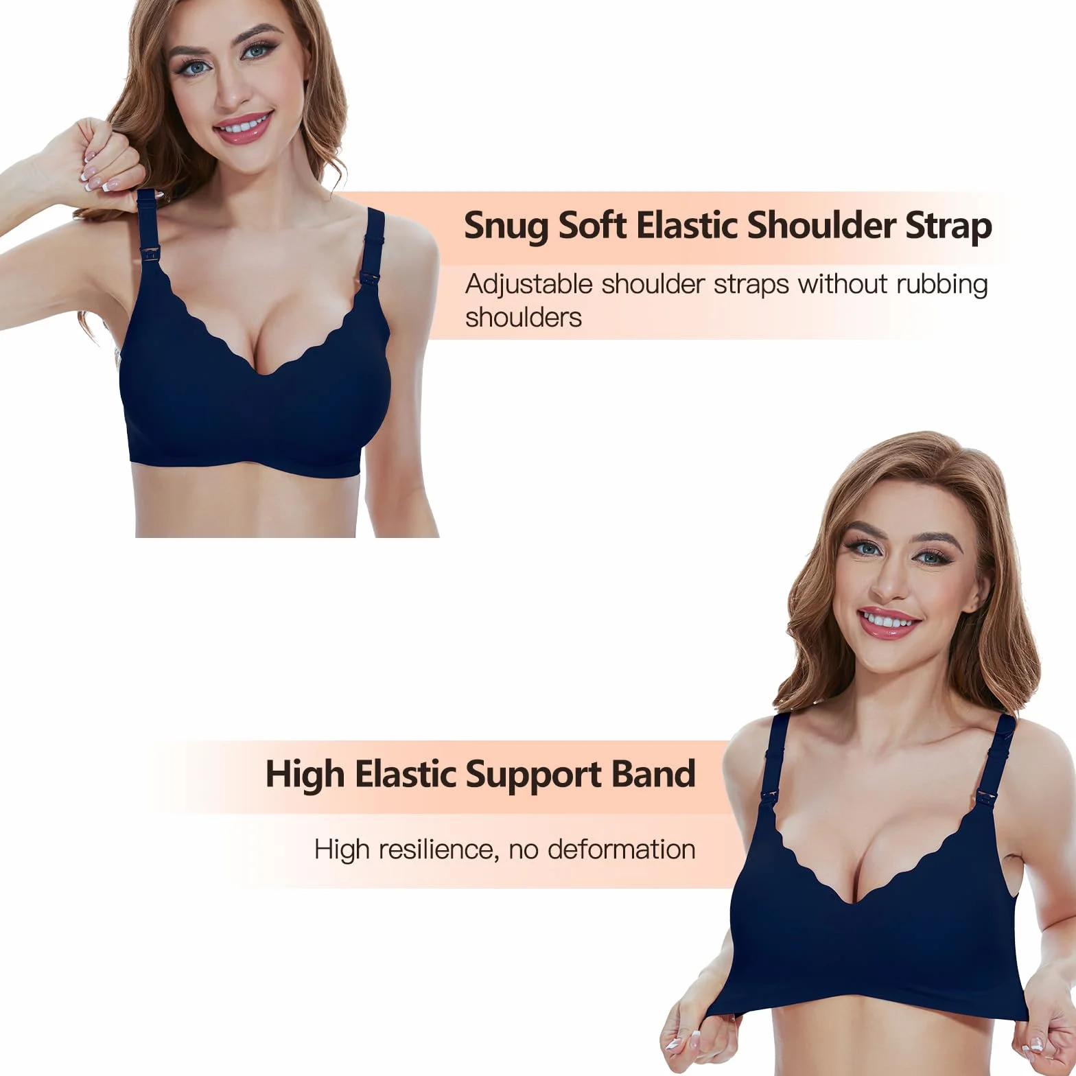 Reggiseni Allattamento, 3 Pezzi Reggiseno per maternità Senza Fili Ultra Comfort Reggiseni di Gravidanza per Le Donne