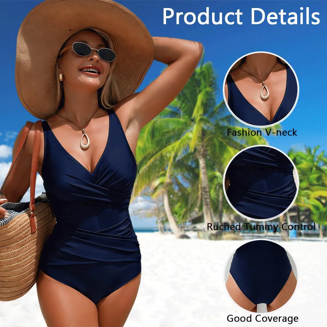 Costume da Bagno Intero Donna Sexy Scollo a V Bikini Push Up Costumi da Bagno Imbottito Reggiseno Curvy Mare Donna Interi Costumi Un Pezzo Spiaggia Beachwear Swimwear