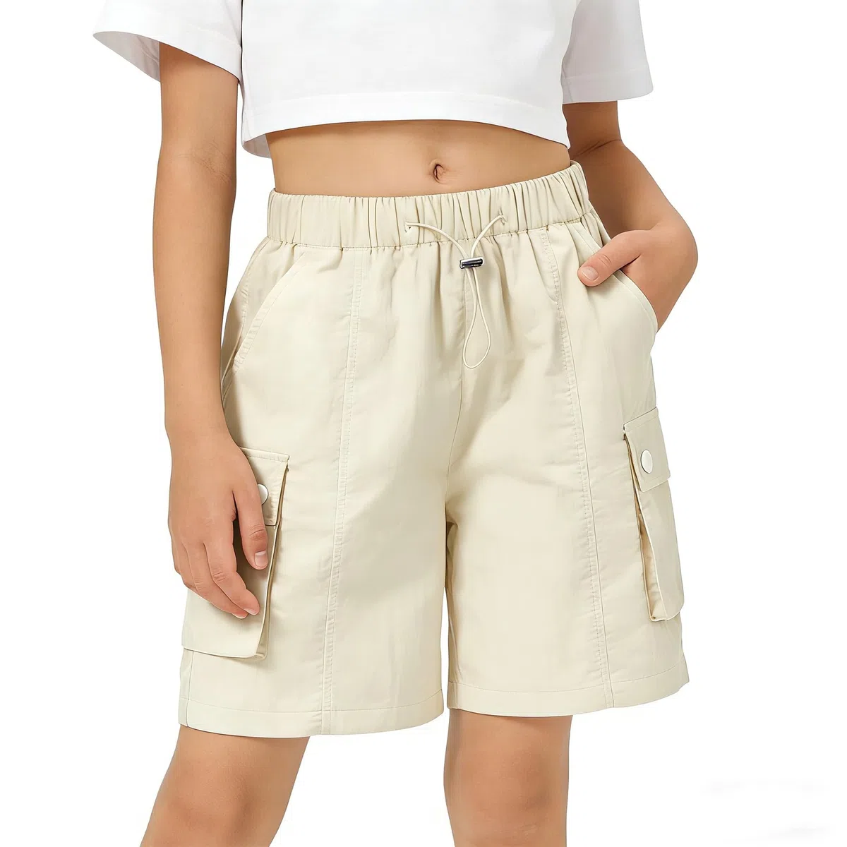 Rolanko Ragazze Pantaloncini Sportivi Attivi Estivi Cargo Shorts Bambini Che Corrono in Palestra Pantaloni Corti Paracadute