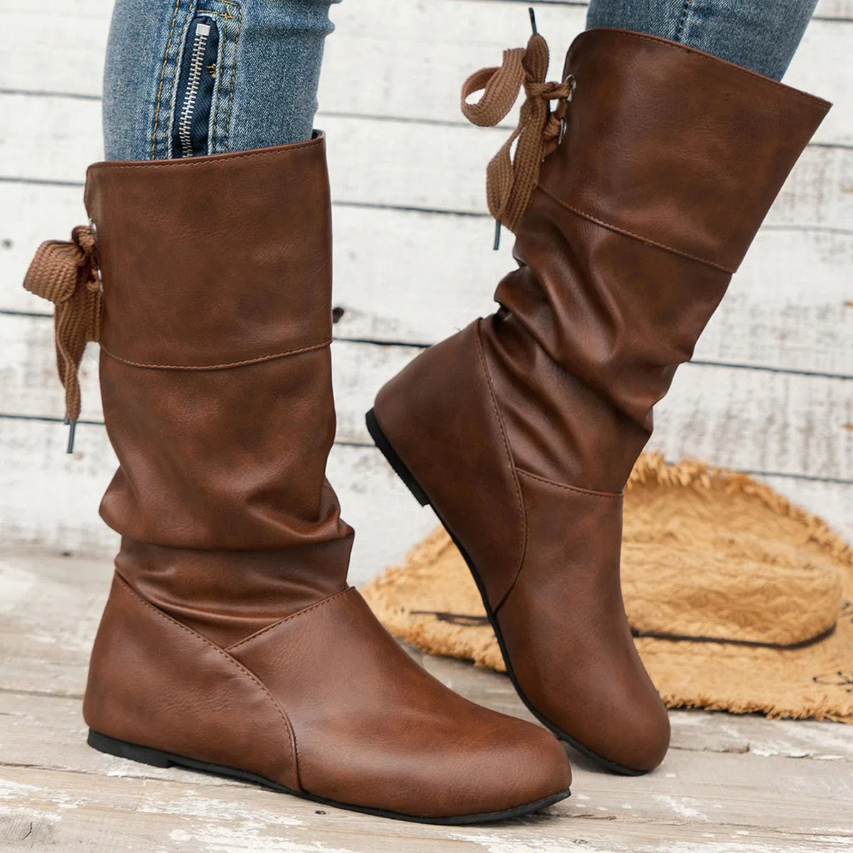 Stivali Texani Donna Smooth Leather, Stivali Donna Stivaletti Donna Stivaletti Donna Tacco Alto Donna Caldi Foderati Stivaletti da Escursionismo Stivali Donna Estivi