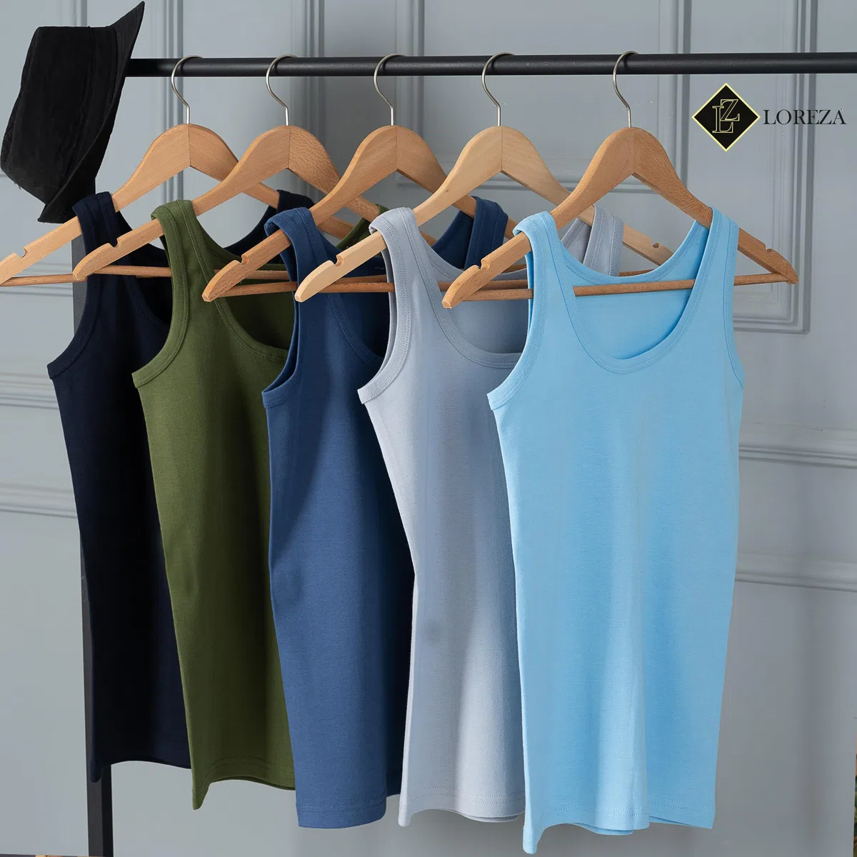LOREZA ® 5 Ragazzi Biancheria Canottiere Intima 100% Cotone Senza Cuciture Laterali Canotta