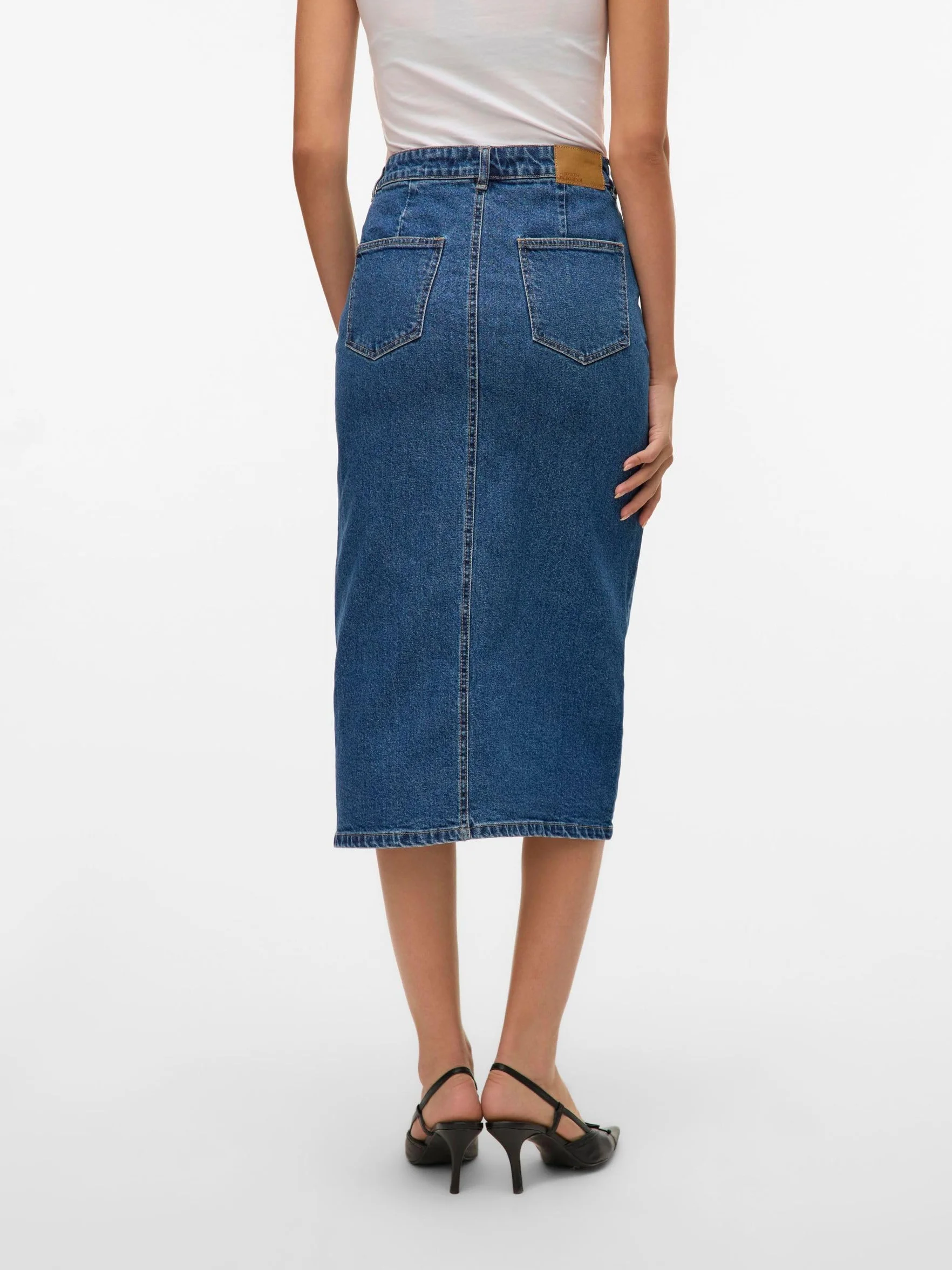VERO MODA Denim Skirt VMVERI High Waist Midi Skirt