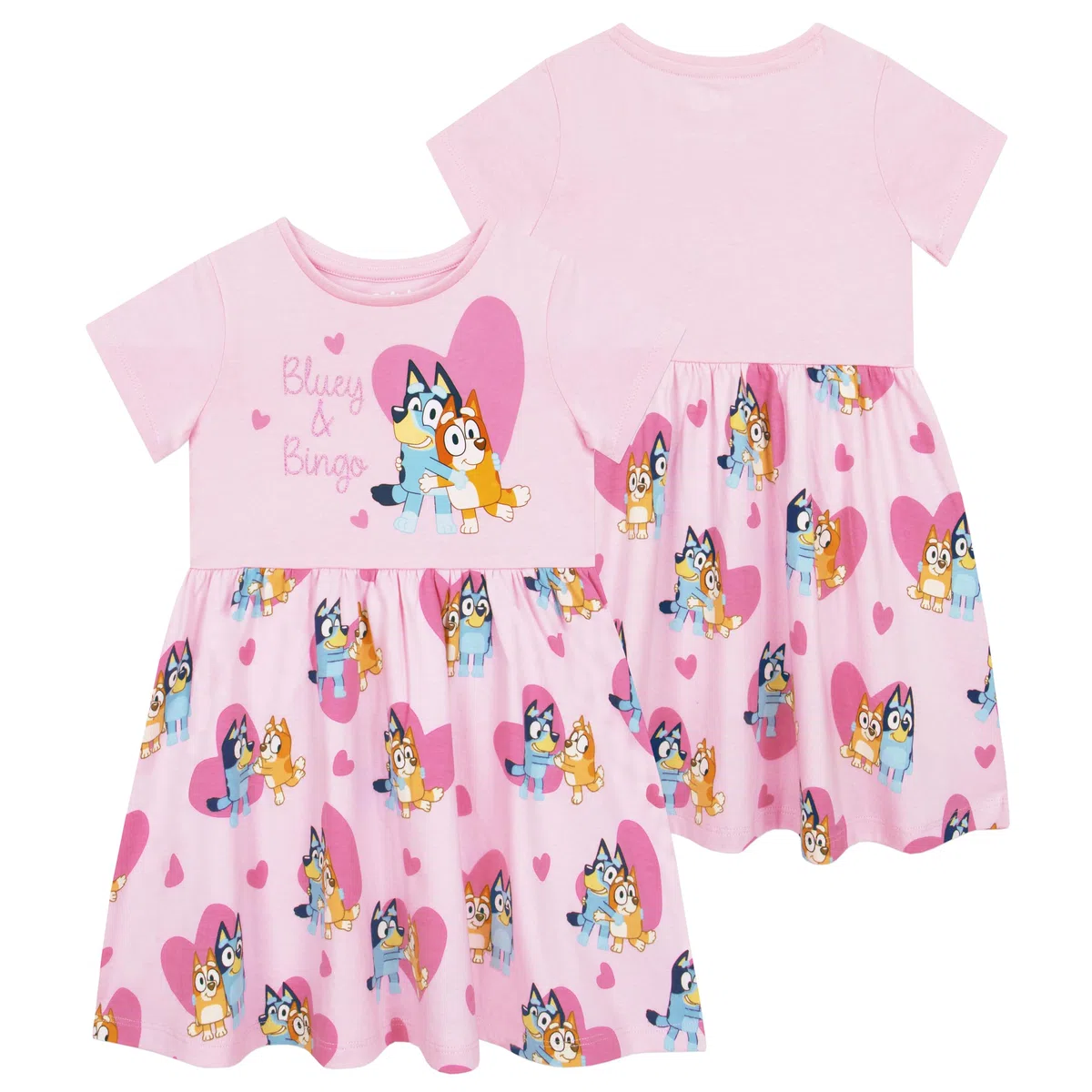 BlueY Vestito Bingo Vestito Estivo Ragazza | Glitter Abiti da Bambina | Cotone Abbigliamento Ragazza