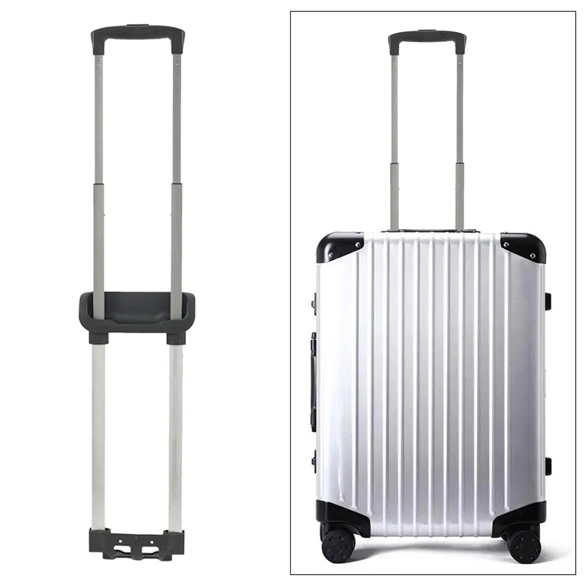 predolo Carrello Portabagagli Da Viaggio in Alluminio Borsa Portabagagli Valigia Manico Telescopico