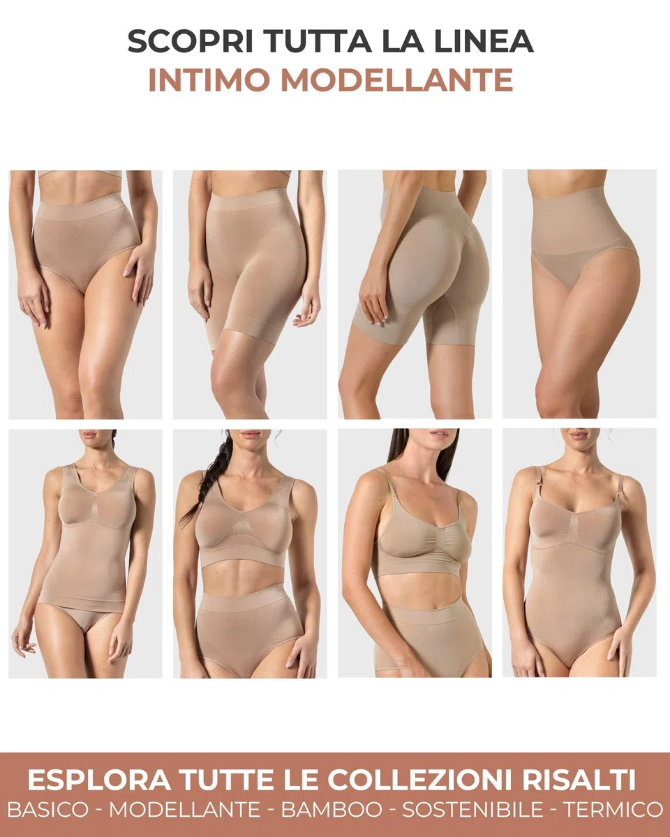 Risalti Guaina Contenitiva Donna Push Up Glutei - Pantaloncini Contenitivi Donna, Intimo Modellante, Ciclista e Short in Microfibra Senza Cuciture, Guaina Pancia Piatta
