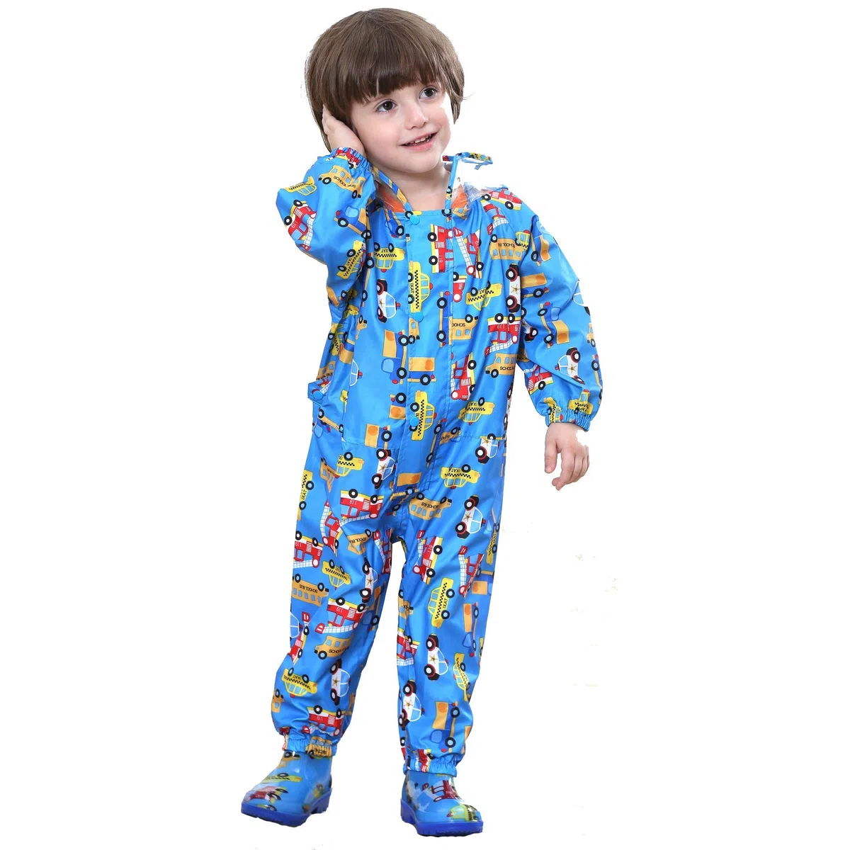 JinBei Bambino Impermeabile Bambini da Pioggia con Cappuccio Ragazzi Antipioggia Giacca Tuta Ragazze Tasca Cerniera Portatile Sportivo Jogging Impermeabili Scuola Unisex Bimbo Bimba 1-10 Anni