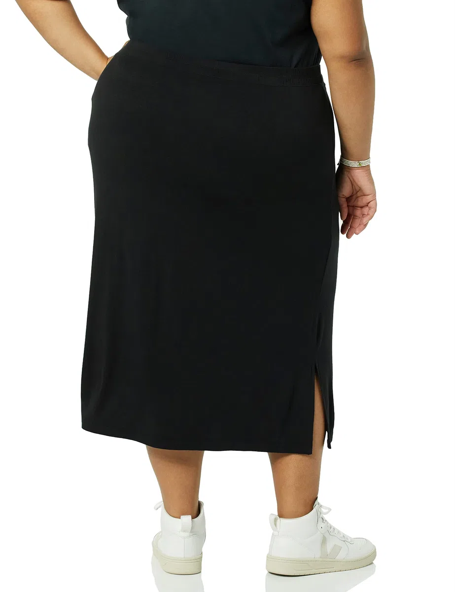 Amazon Essentials Donna Gonna Media in Maglia con Elastico in Vita (Taglie Forti Disponibili)