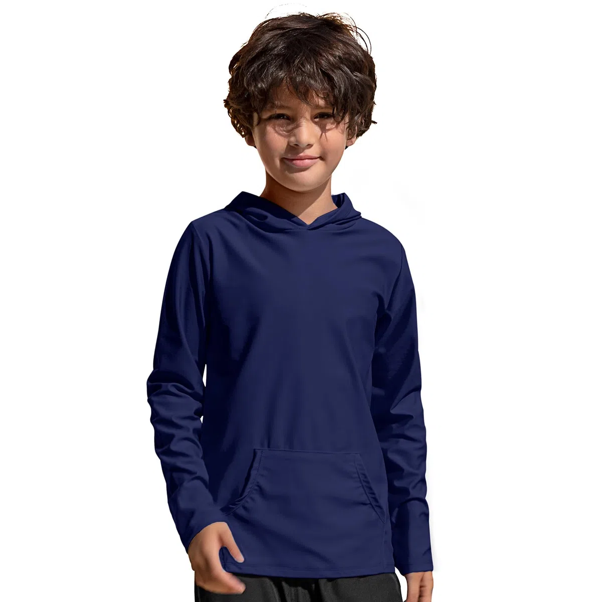 Maglia Anti UV Nuoto Bambino con Cappuccio UPF50+ Maglietta Piscina on Maniche Lunghe Costume da Bagno Ragazzi Asciugatura Rapida con Tasca per 4-14 Anni