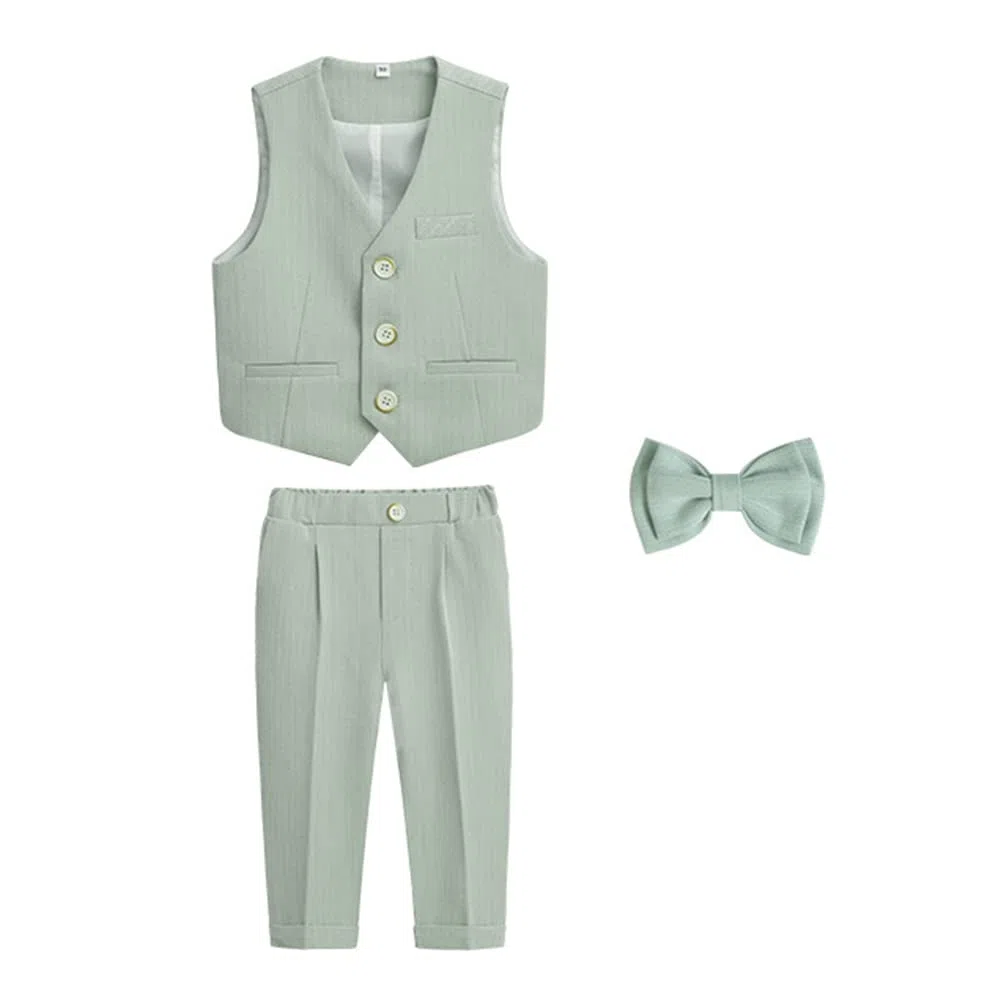 Completo da Bambino 4/5/6 Pezzi Eleganti Abiti da Cerimonia Gentleman Smoking da Ragazzo Abito Formale Doppiopetto da Battesimo Bambini e Ragazzi Gentiluomo Vestito per Matrimonio Festa