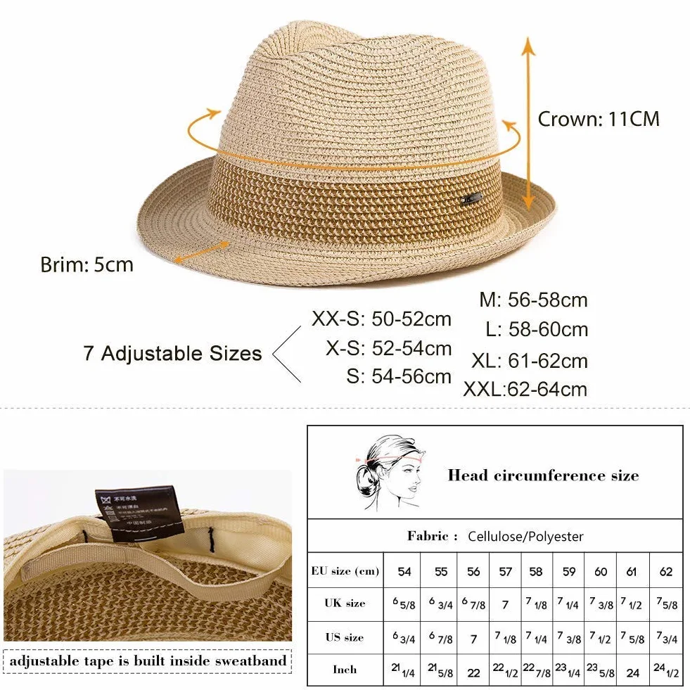 SIGGI Donna Estate Cappello Da Sole Tesa Largo Di Cotone Upf 50 + Pieghevole Copertura Mento Cordone Moda