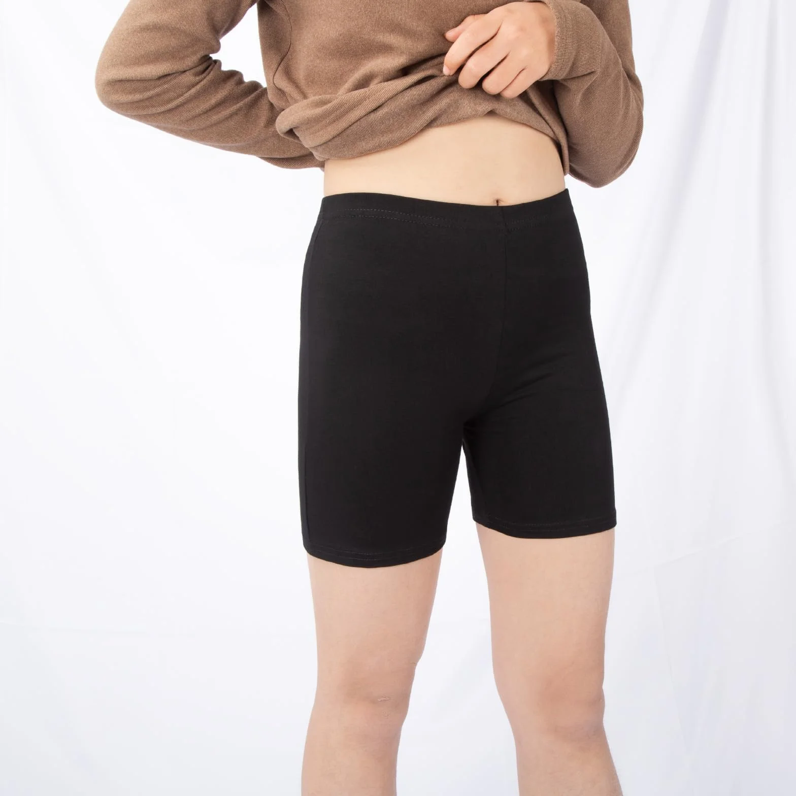 Pantaloni da ciclismo per bambini, leggings corti da ragazza, pantaloni sportivi da ragazza, pantaloni da ginnastica in cotone, da 5 a 14 anni