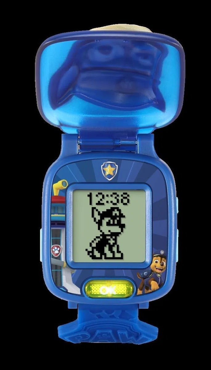 VTech PAW Patrol - Orologio Interattivo di Chase, Orologio per Bambini con 4 Giochi, Schermo a Colori, Inclusa Voce di Ryder, Funzione Sveglia e Timer, Lingua Italiana, Batterie Incluse, 3-7 Anni
