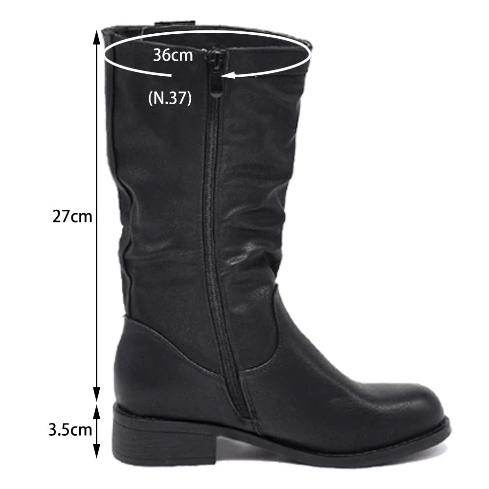IF Fashion Stivali Stivaletti Al Polpaccio da Donna Biker Motociclista 991