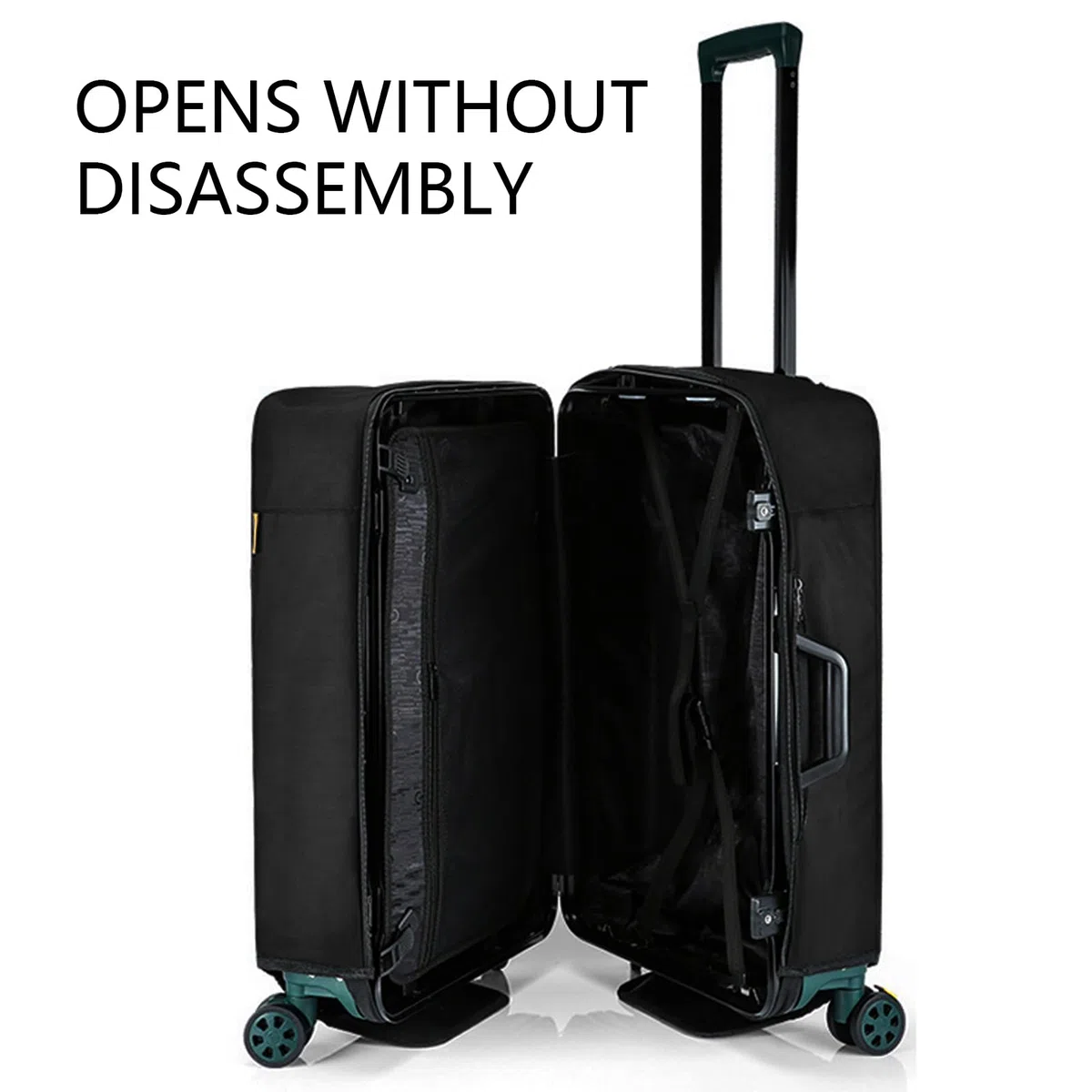 Veki Custodia Protettiva Valigia da Viaggio, Coprivaligia Trasparente, Anti-Polvere Copertura, Copri Valigia Impermeabile, Antigraffio Protettore di Bagagli Luggage Cover (Nero, 28 Pollici)