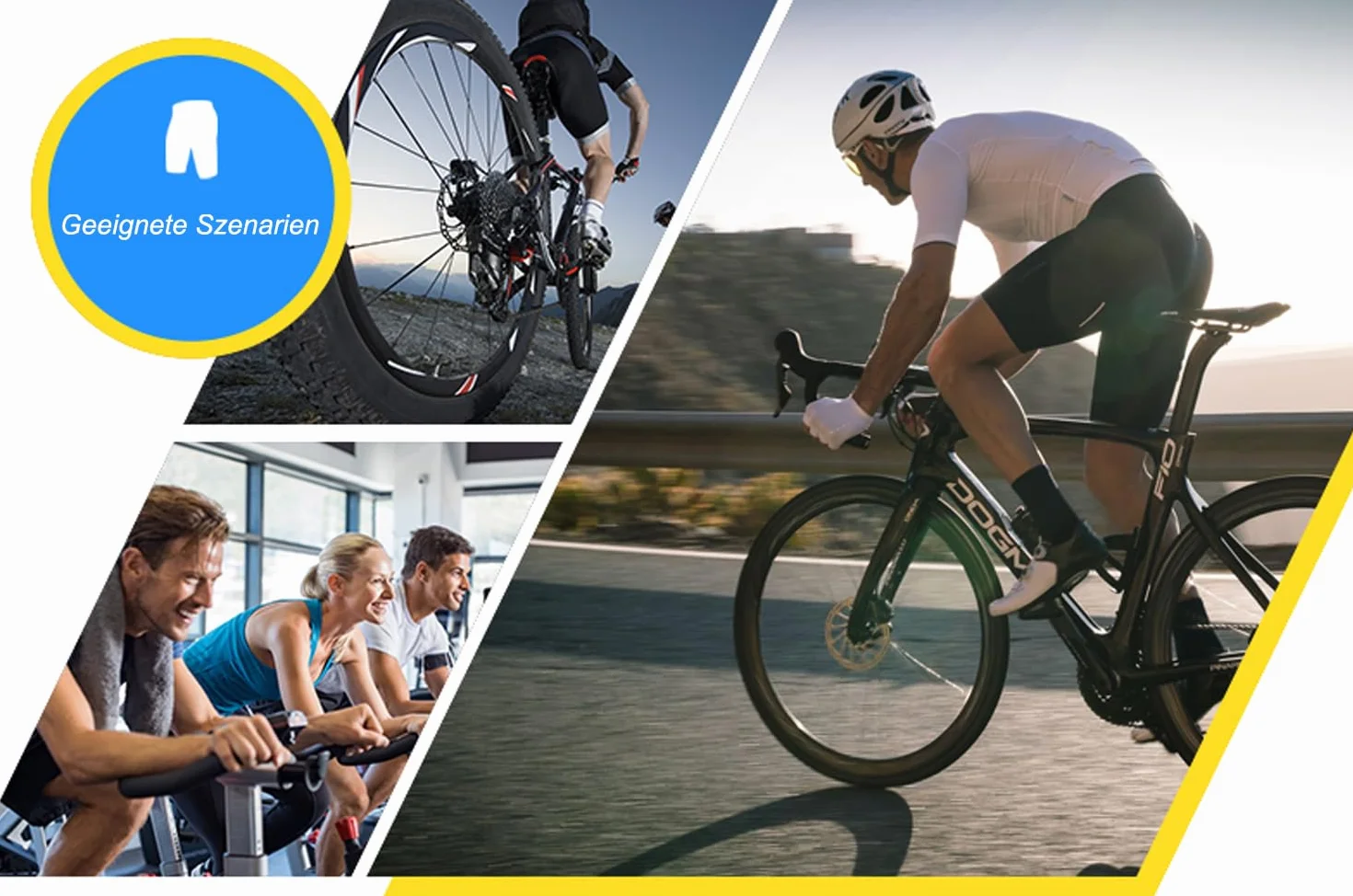 CXWXC Pantaloni da Ciclismo da Uomo con Imbottitura Spessa in Silicone, Pantaloni da Ciclismo da Uomo, Traspiranti, ad Asciugatura Rapida