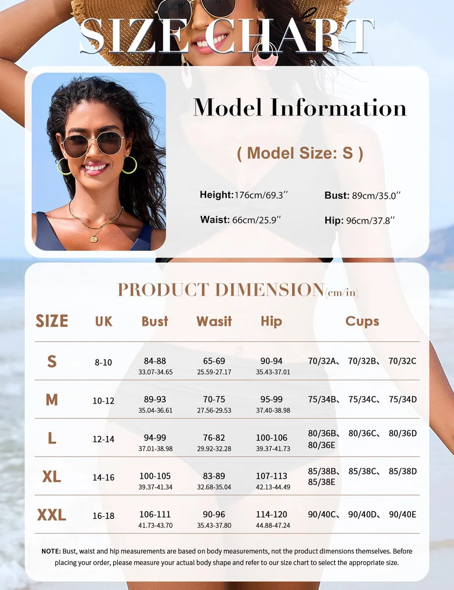 Costume Donna Due Pezzi Bikini Bagno Push Up Curvy con Vita Alta in Tessuto Morbido per Spiaggia Piscina e Viaggi Estivi