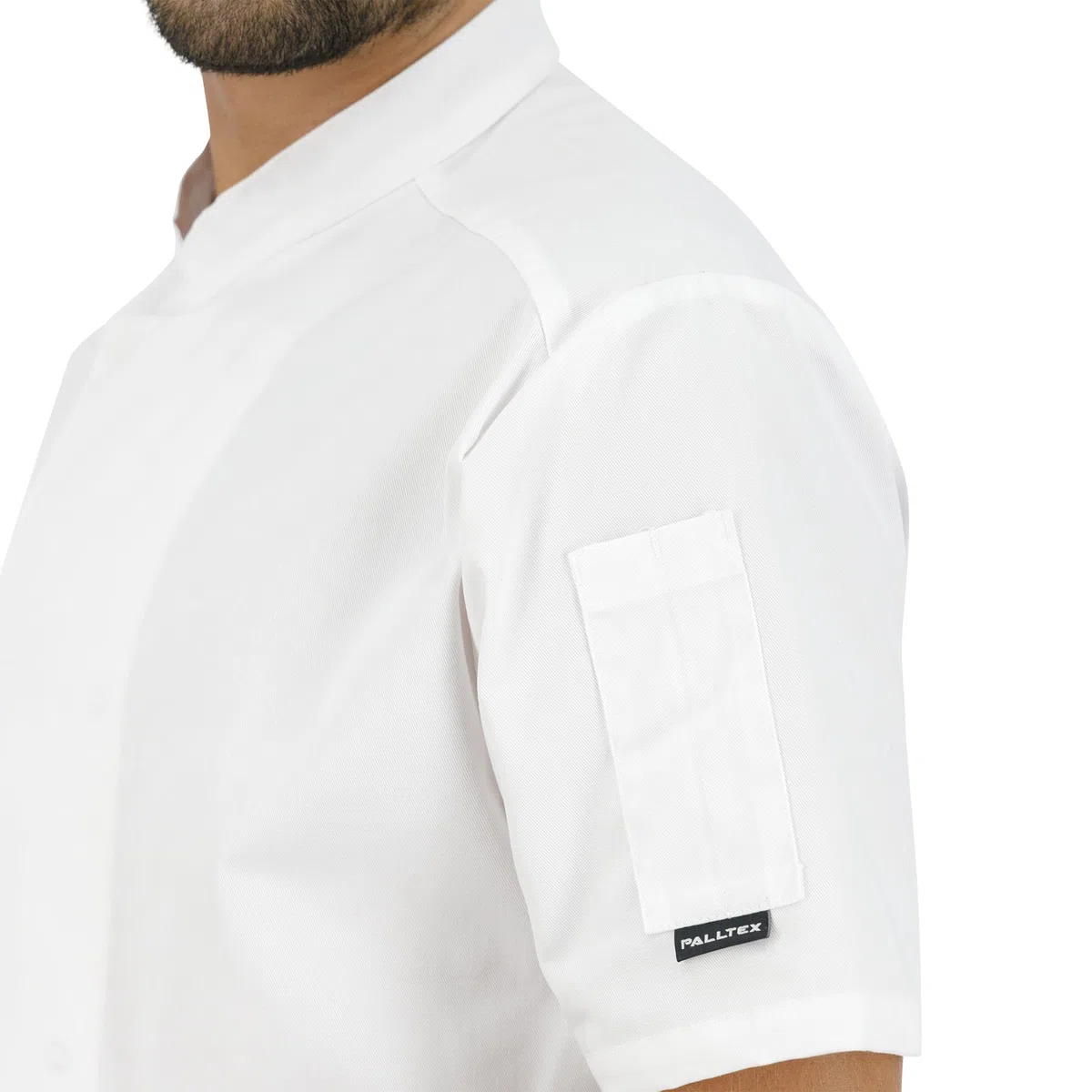 PALLTEX Nori SS Giacca Cuoco Uomo e Donna Unisex con i Bottoni Automatici Giacca da Cuoco Ristorante Divisa da Cuoco a Maniche Corte