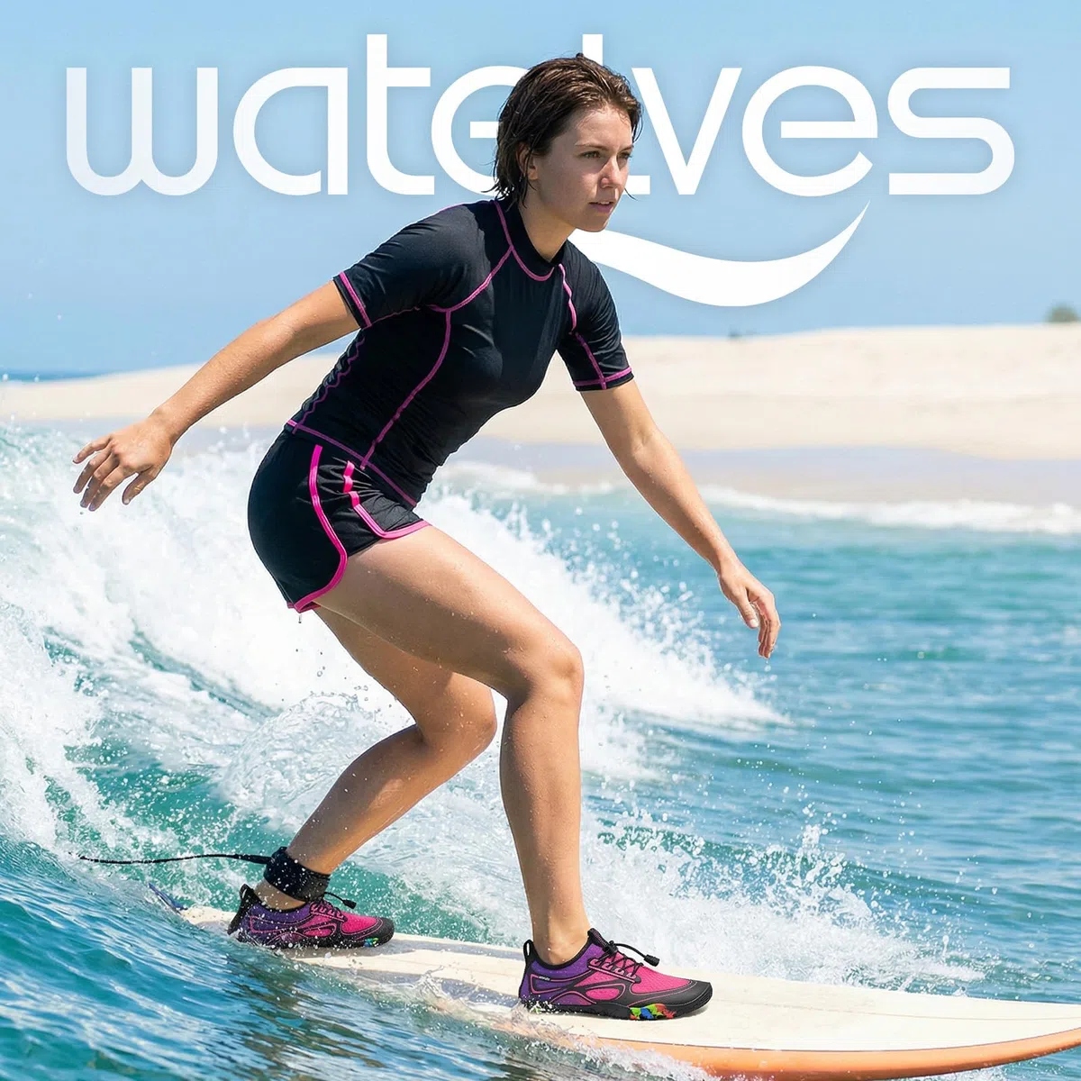 WateLves Scarpe da Bagno Scarpe da Acqua Donne Uomini Asciugano Velocemente e Indossano Velocemente Scarpe da Spiaggia, per Sub, Surf, Sport Acquatici, Escursionismo, Yoga, Oggi,36-48EU