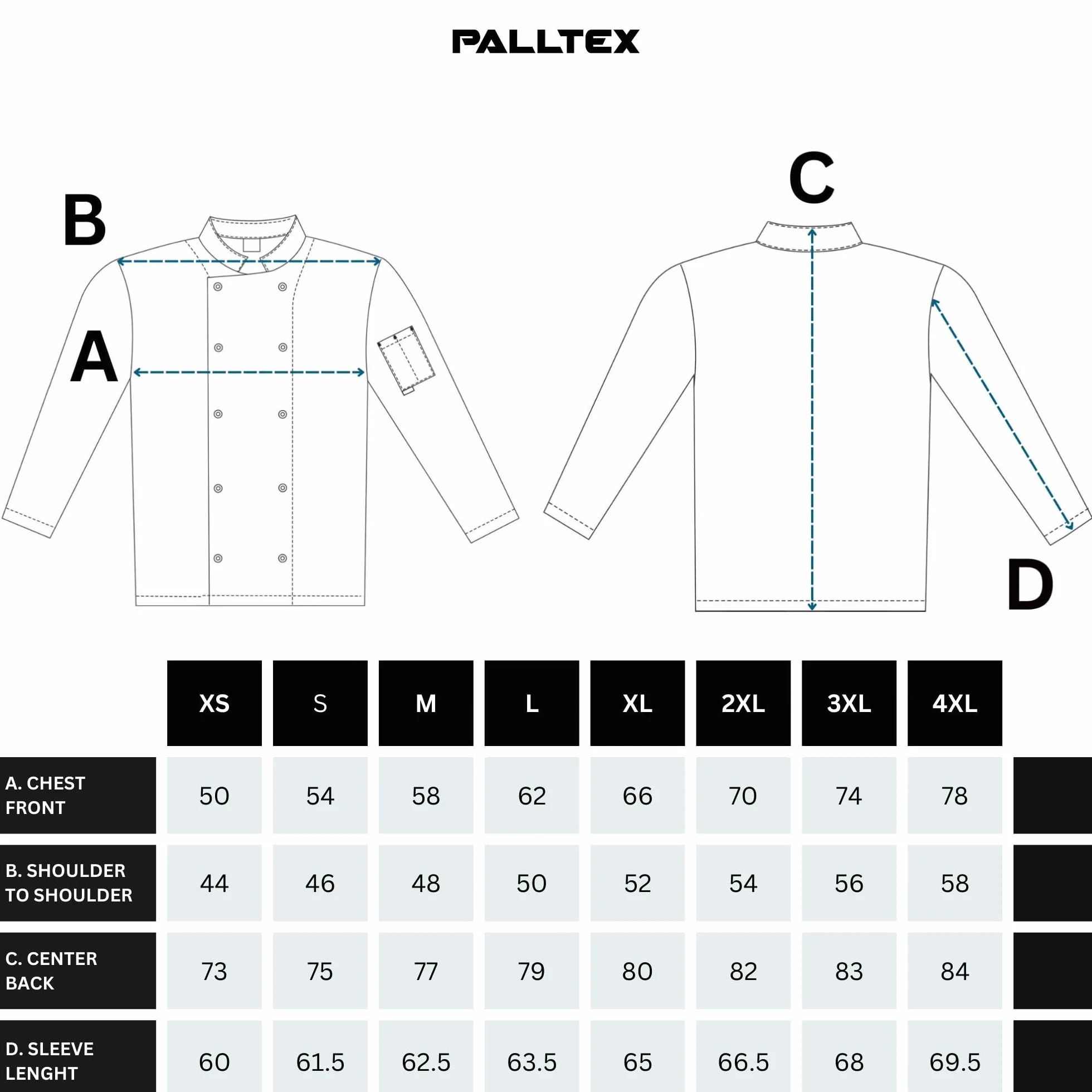 PALLTEX Nozomi LS Giacca da Cuoco Professionale e Unisex a Maniche Lunghe con I Bottoni Giacca da Cuoco Ristorante Divisa da Cuoco