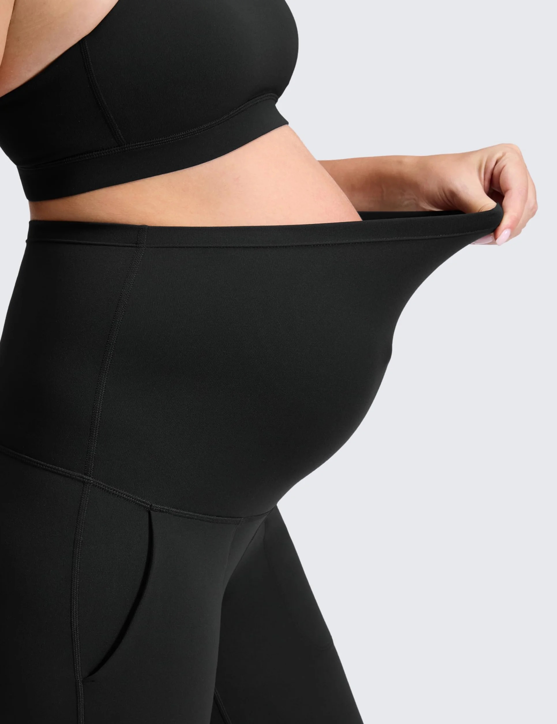 CRZ YOGA Butterluxe Pantaloni Leggings Svasati Premaman da Donna con Tasche Yoga Allenamento - 80cm