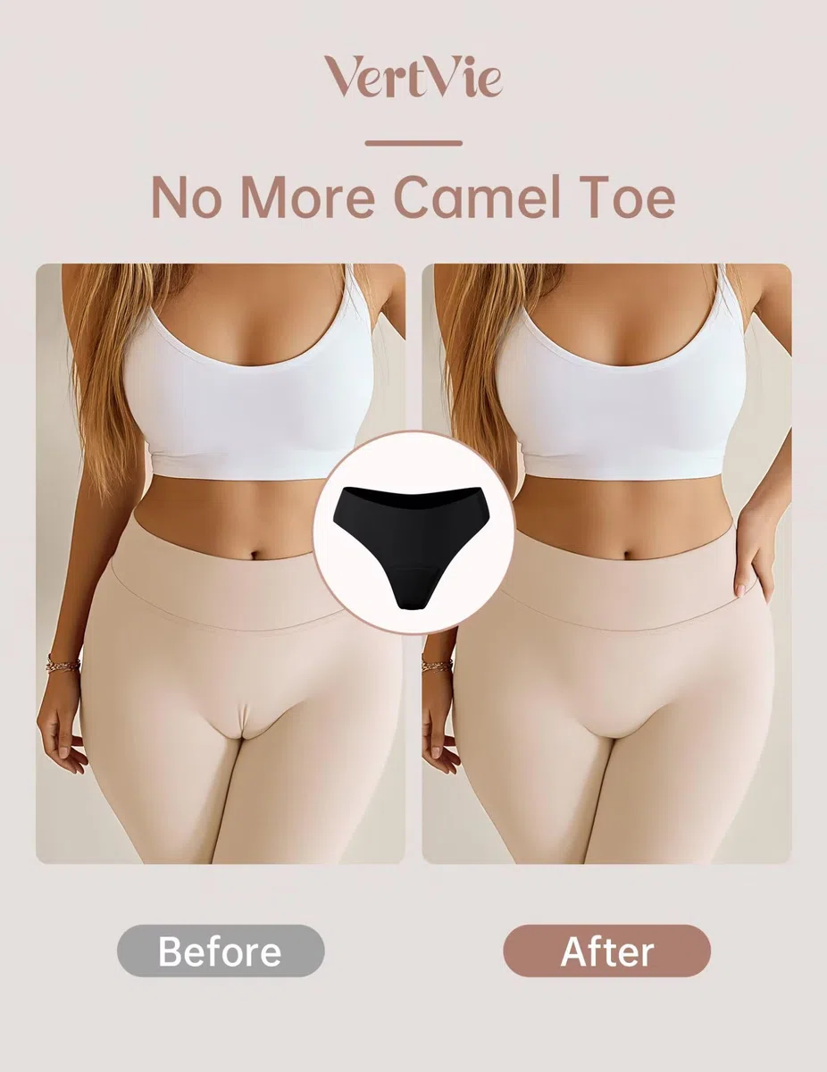 Vertvie Tanga senza cuciture per le donne No Show Thong Panty Liners Invisibile Allenamento Mutandine Sexy Traspirante G-String Biancheria Intima