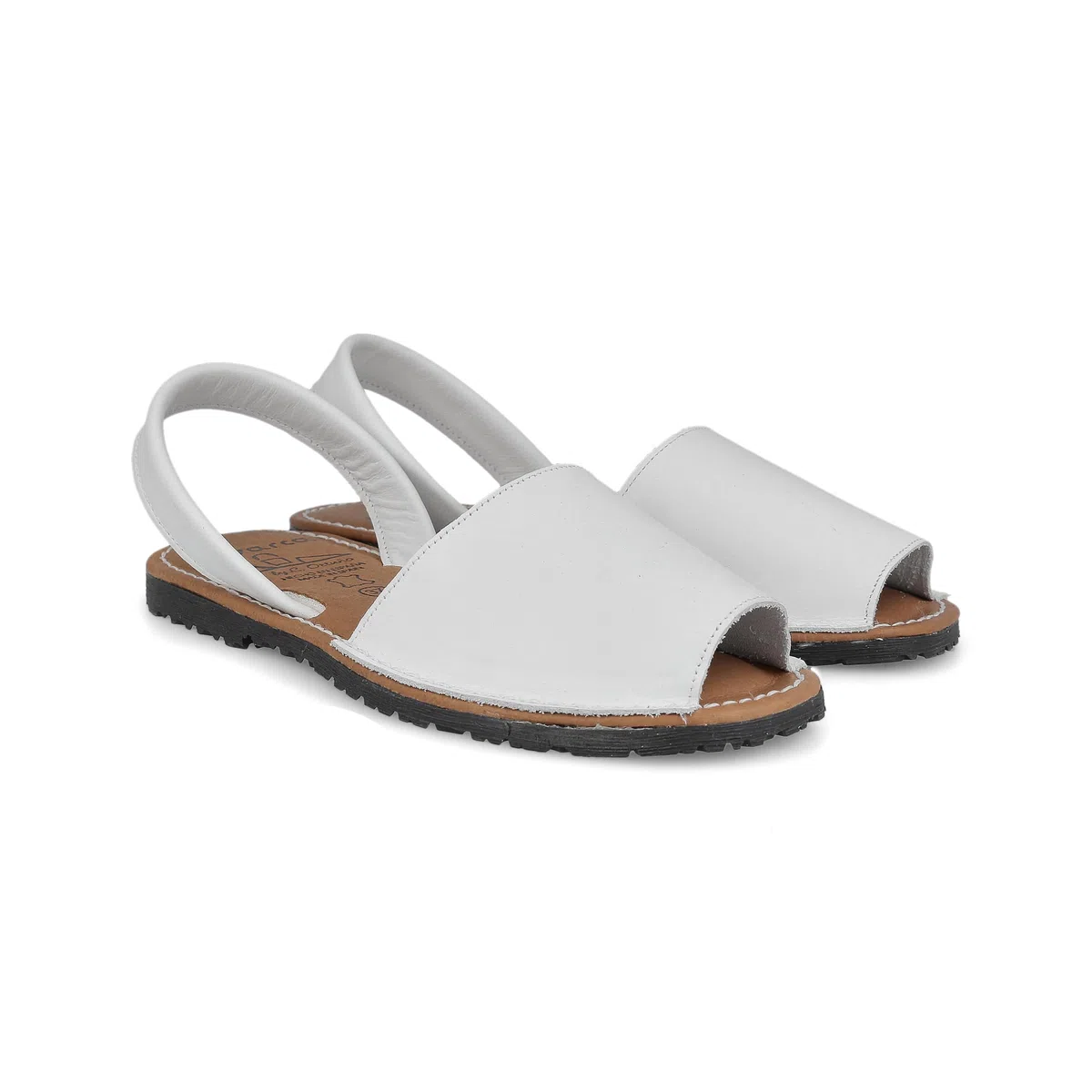 Menorquinas Avarcas per Donna Uomo Unisex Uomo Unisex. Menorcan Scarpe. Sandali Espadrilla Estivi. Articolo di Pelle della Spagna. Pianta Imbottita. Tallone Aperto. Bianco, Nero, Marrone