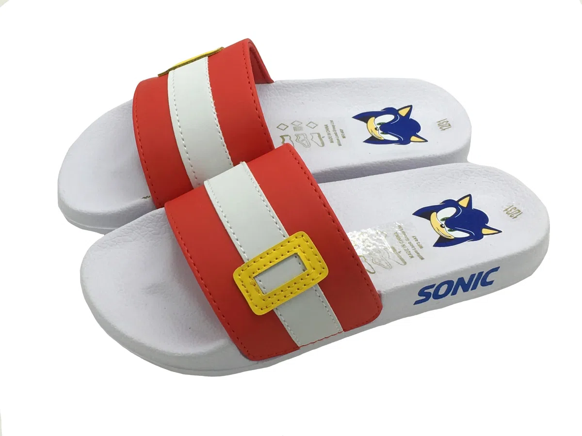 Sonic The Hedgehog Slider da piscina per ragazze o ragazzi, infradito, sandali da spiaggia per bambini, Blu, Taglia 28-37 EU