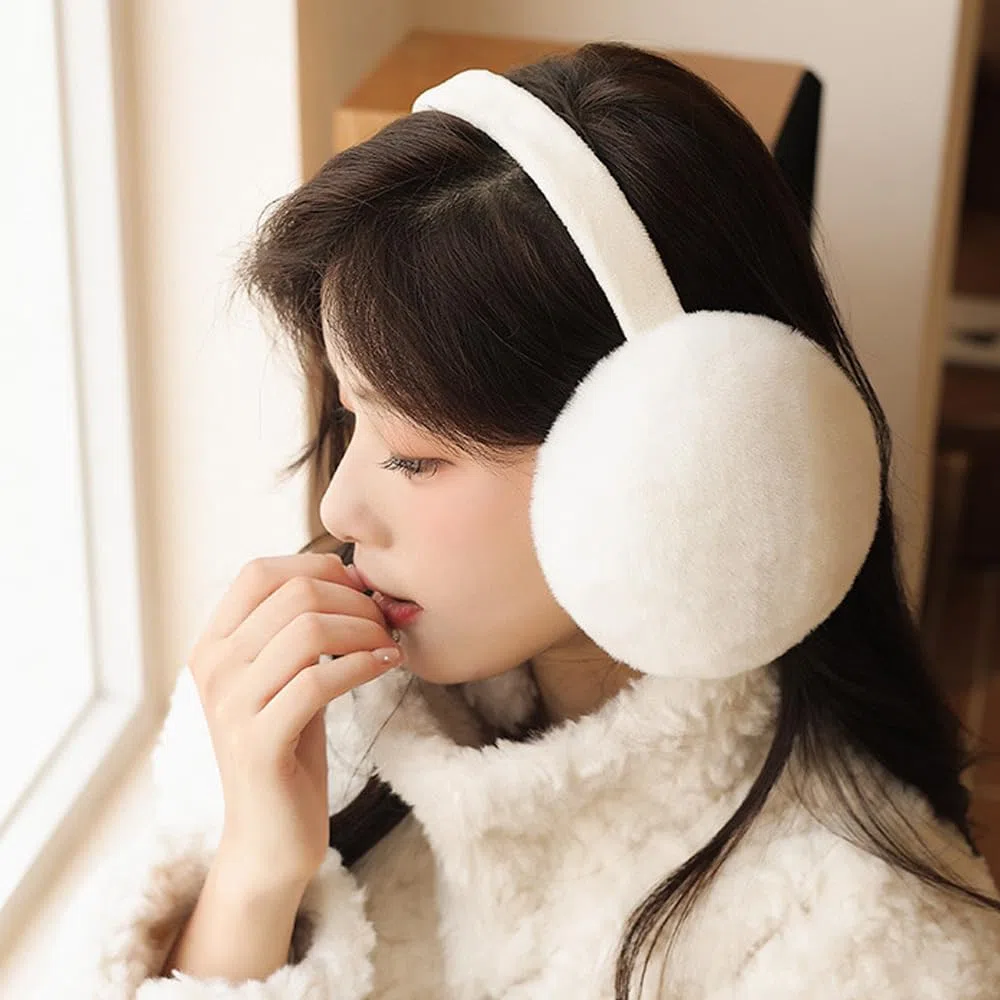 Paraorecchie Invernali da Donna Plush Pieghevoli per Calore delle Orecchie in Pelliccia Sintetica Calde per Il Freddo Peluche Earmuffs per Ragazze Donne