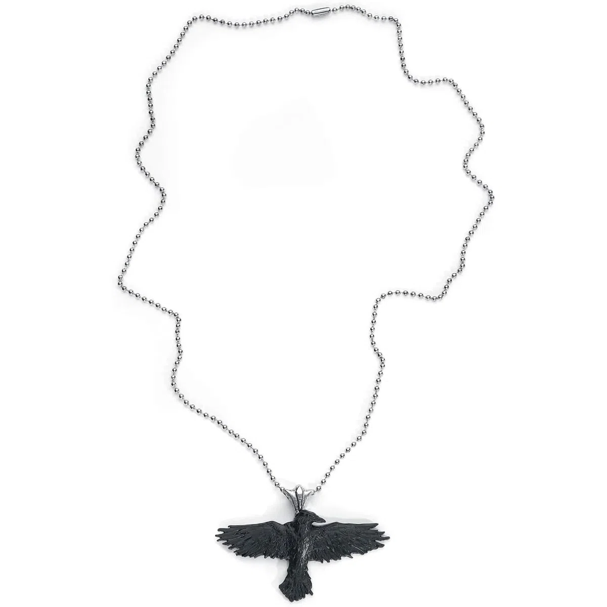 Alchemy Gothic Black Raven Unisex Collana nero