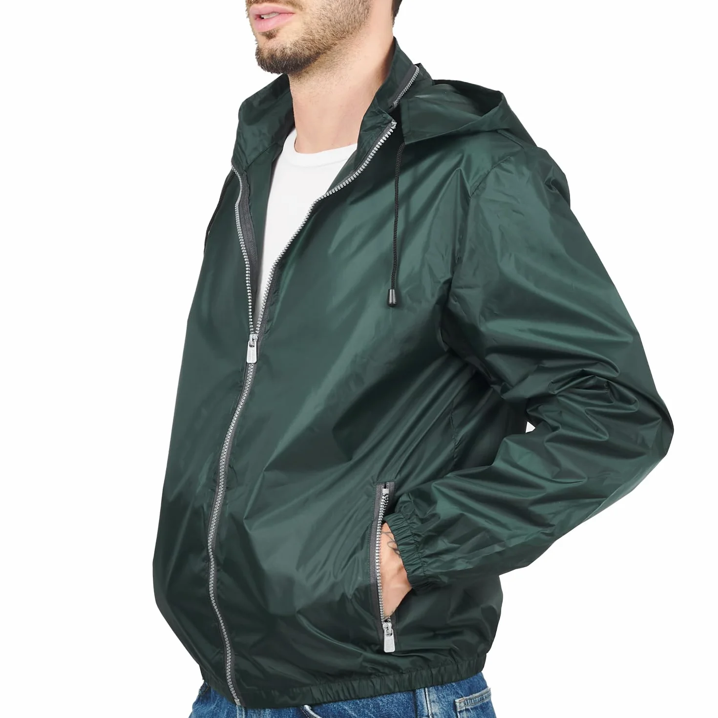 PERLETTI Giacca a Vento Donna Uomo Impermeabile - Giubbino Antivento Antipioggia Ultra Leggero con Cappuccio e Tasche - Giacca Sportiva Viaggio Unisex Outdoor Ripiegabile con Custodia