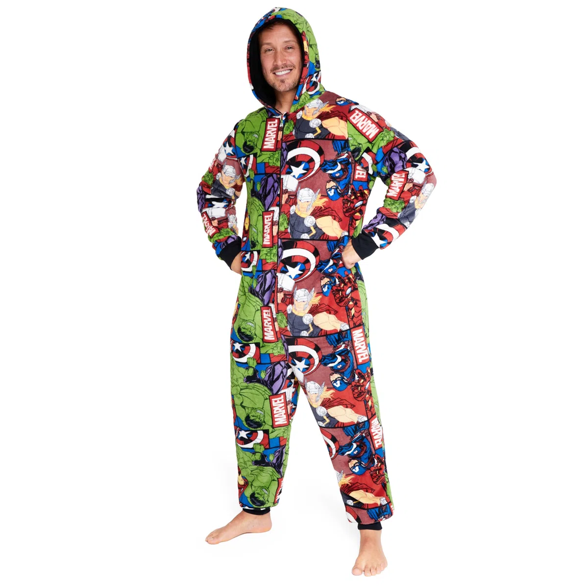 Marvel Fleece Pajama Pagliaccetto Adulto Uomo