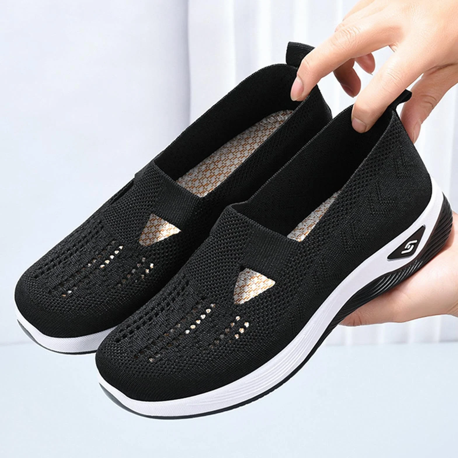 Sneakers ortopediche da donna - Scarpe senza lacci da donna con supporto per l'arco