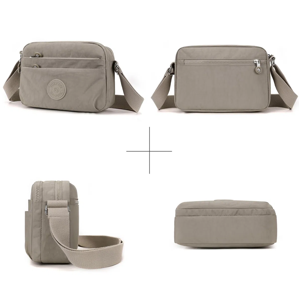 Borsa Tracolla Donna Borsetta Tracolla Sportiva Casual Borsa leggera a Spalla Multitasche Crossbody Bag in Nylon Impermeabile KM33