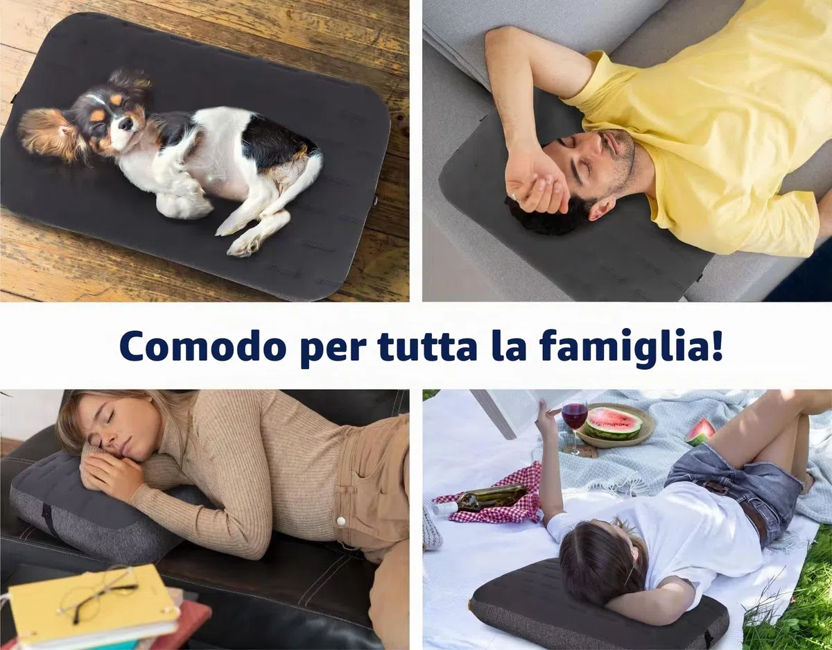 TREKOLOGY Grande cuscino gonfiabile – ALUFT Ultra Camping Cuscino per spiaggia e campeggio, cuscino gonfiabile per avventure all'aria aperta