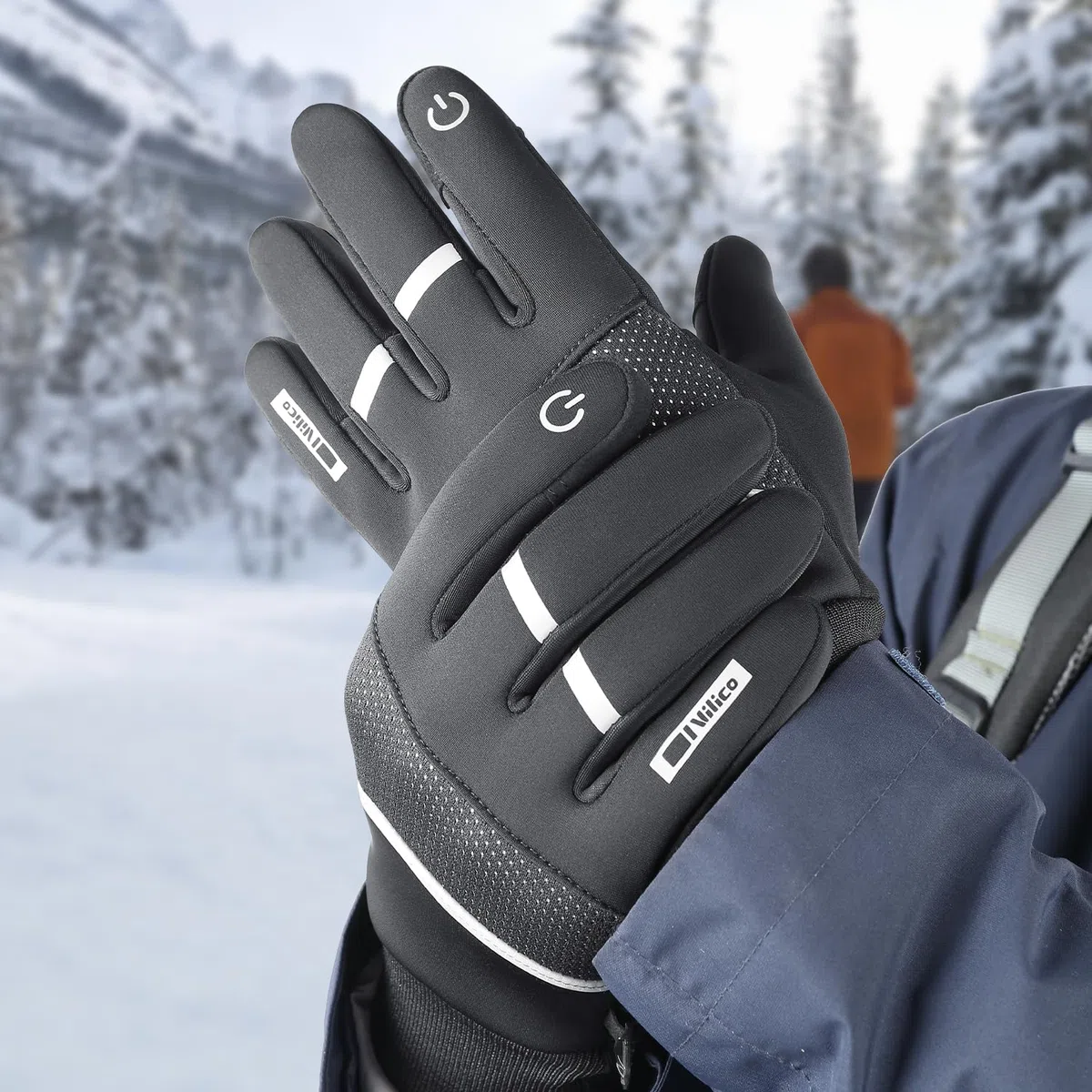 Vilico Guanti Invernali Termici Donna,Guanti Ciclismo Invernali Uomo,Guanti Moto Donna Invernali,Cálidos e Antiscivolo Touch,Utilizzati per Biciclette,Corsa