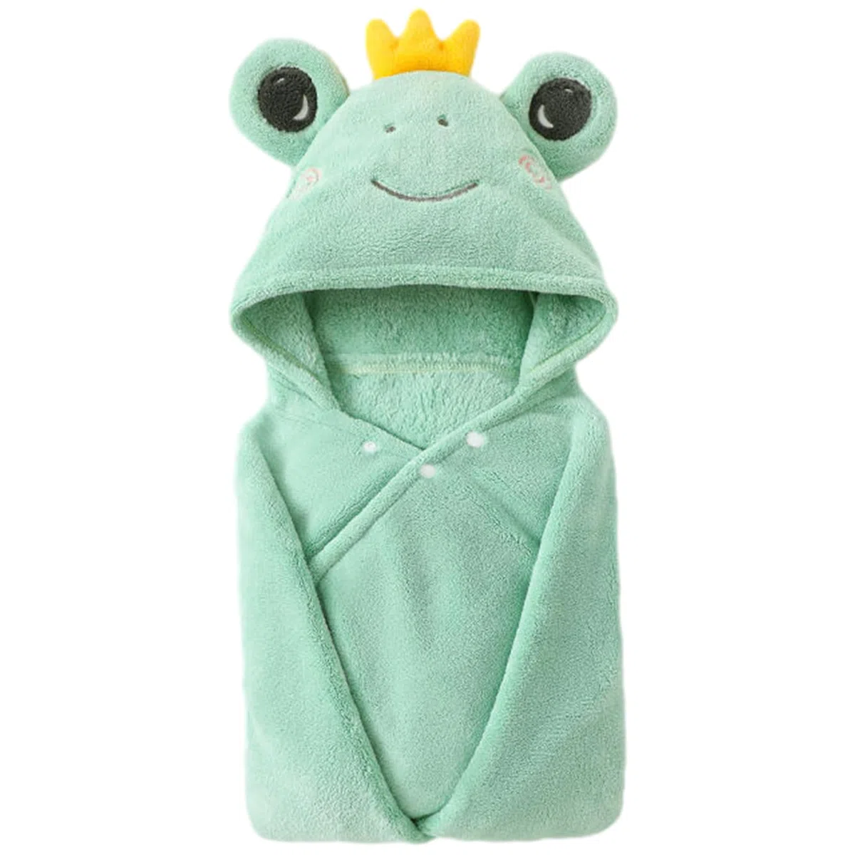 Asciugamani con Cappuccio Bambini, Telo da Bagno Asciugamano Poncho Neonato 85 x 150cm, Accappatoio Mare Piscina per Bambina Neonata (Rana Verde)