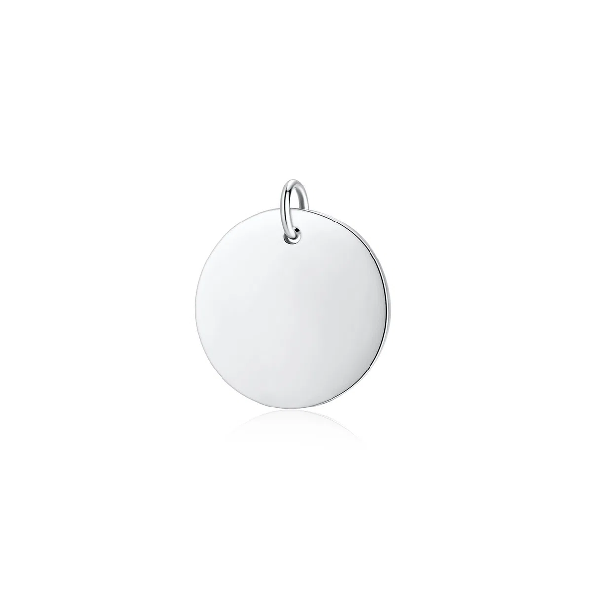 Ciondolo per collana in argento Sterling 925 Ciondolo rotondo inciso per donna e uomo 11mm 15mm 20mm di diametro, 11mm, Metallo, Nessuna indicazione.