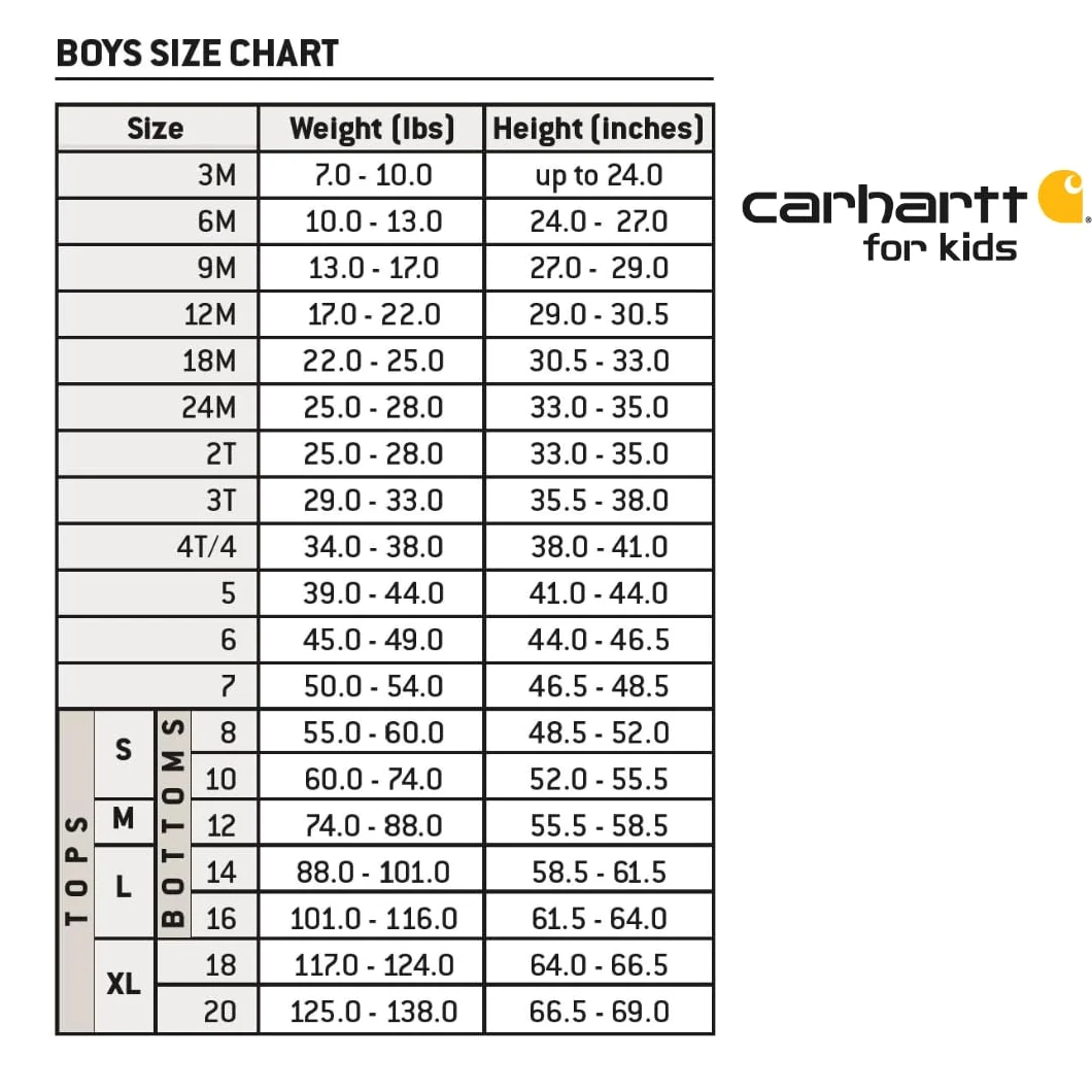 Carhartt Loose Fit Canvas Bib Overall Totale Bimbo 0-24 (Pacco da 1)