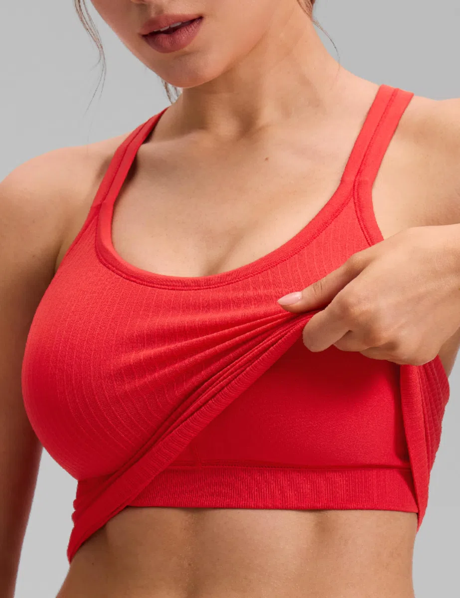CRZ YOGA Seamless Costolato Canotta da Donna Y-Indietro Canottiere con Reggiseno Incorporato Imbottita