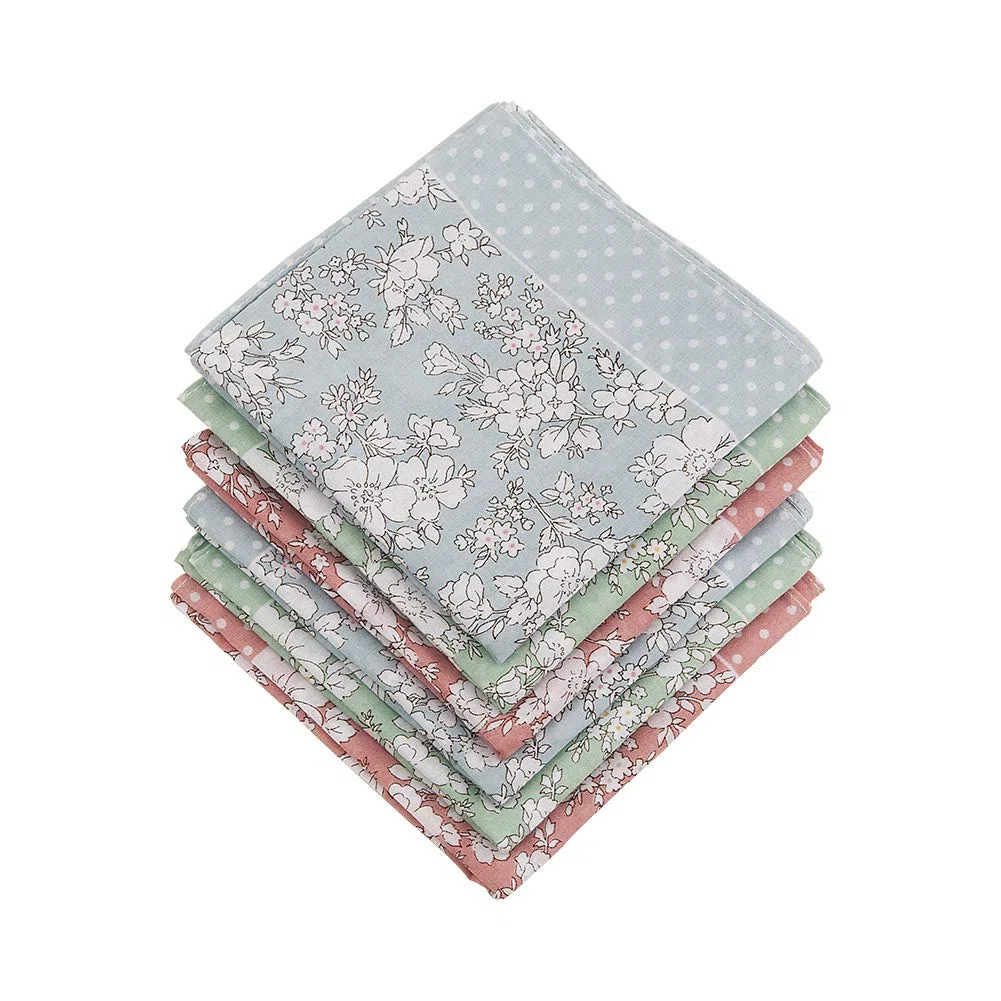 HOULIFE Fazzoletti da donna in puro cotone, 45 x 45 cm, 3 colori per uso quotidiano