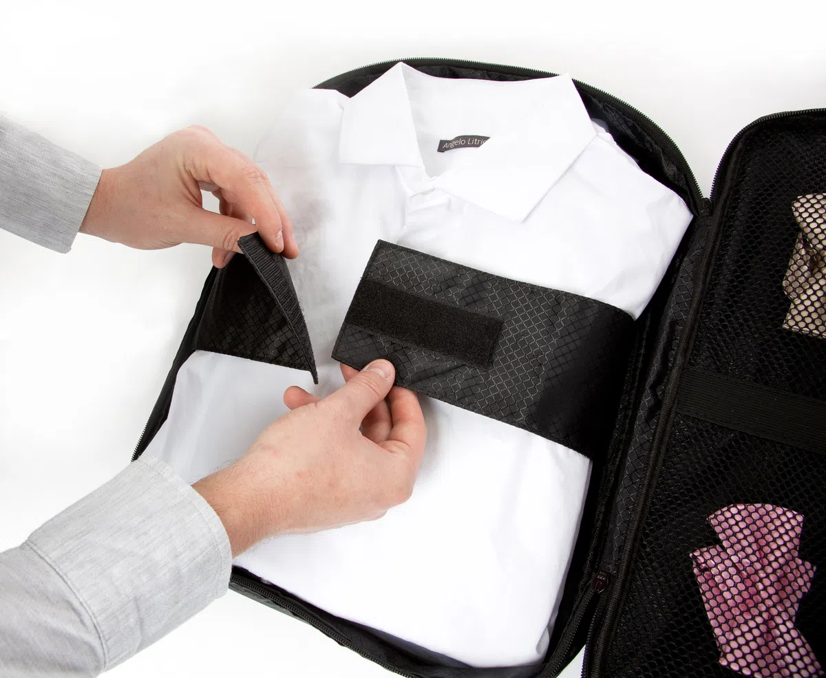Tasca per camicia per camicie, magliette e camicette, borsa per abiti di alta qualità per un trasporto sicuro in valigia, borsa da viaggio o bagaglio a mano