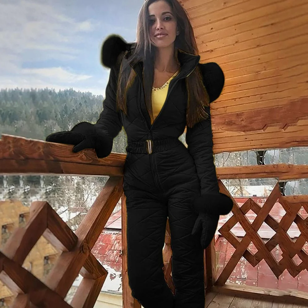Regalini Natale Tuta Da Neve Da Donna, Tuta Intera Da Sci, Invernale, Calda, Neve, Sci, Per Attività All'aperto, Tuta Lunga Con Cappuccio E Cerniera Tuta Donna Invernale Larga Tuta Da Snowboard Donna