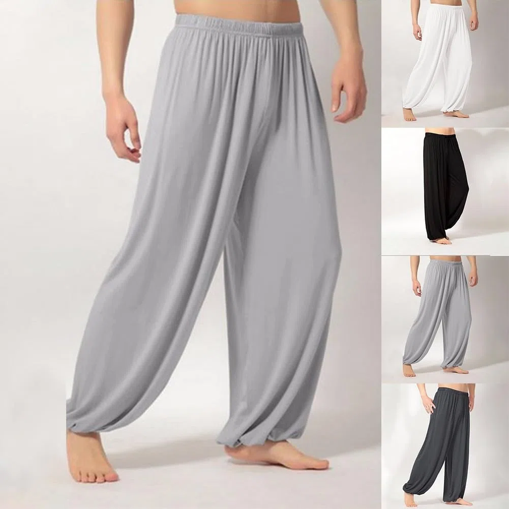 Pantaloni leggeri per Tai Chi per l'estate, ideali per l'allenamento di arti marziali (M, nero)